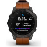 Часы GARMIN EPIX (2ND GENERATION) SAPPHIRE BLACK TITANIUM WITH CHESTNUT LEATHER STRAP 47 мм 11165
